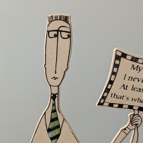 Vintage My Dysfunctional Family Joey Silvestri Humorous Metal Sculpture - Picture 5 of 8